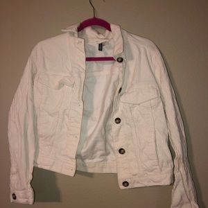 white H&M corduroy jacket